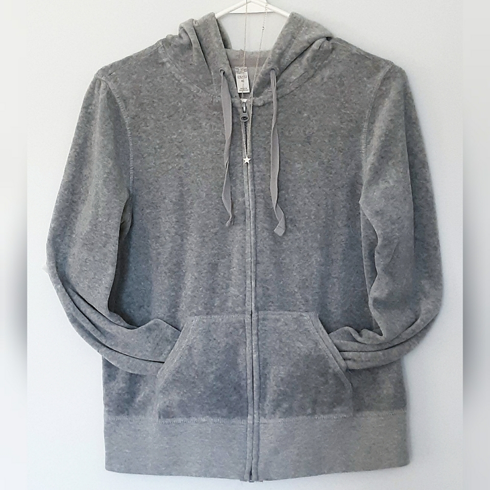 OLD NAVY Vintage Velour Y2K Zip-up Hoodie Jacket